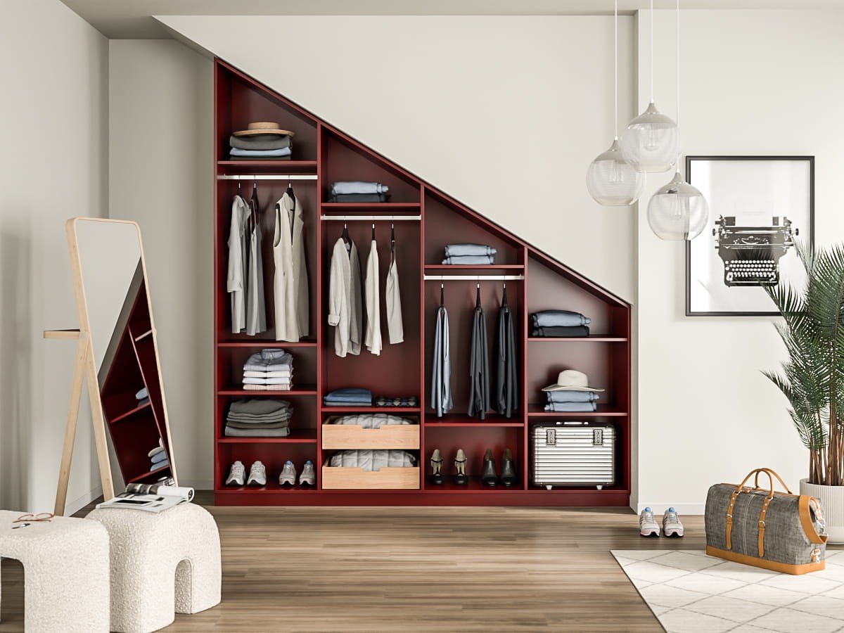 Einbauschrank modern mit Schräge rechts planen mit Schreinerei Reinhardt