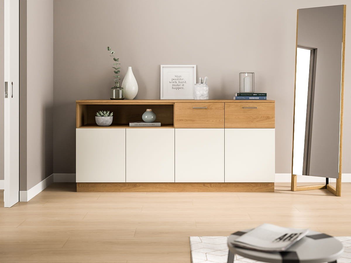 Sideboard mit harmonischen Dekoren planen mit Schreinerei Reinhardt